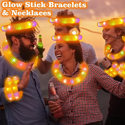 12 PCS Orange Glow Sticks Pop Tubes for kids,Halloween Light Up Necklaces Bracelets Accessories for Toddlers,Party Favors Decor Goodie Bags Boo Basket Stuffers Classroom Prizes Treats for Boys