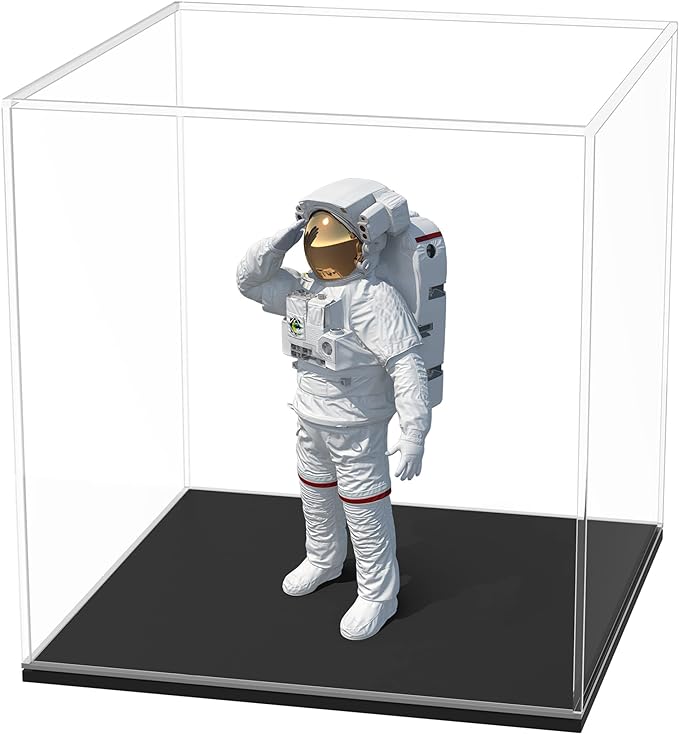 Fully Assembled Acrylic Display Case, 6 Inch Clear Acrylic Box for Display Collectible, Countertop Alternative Glass Case for Home Storage and Organizing Toys