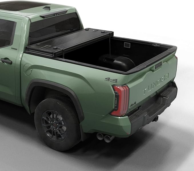 Toptiny Hard Folding Truck Bed Tonneau Cover|HTF035|Fits 2022-2026 Toyota Tundra 6'6" Bed w/OE Rail System (78.7")