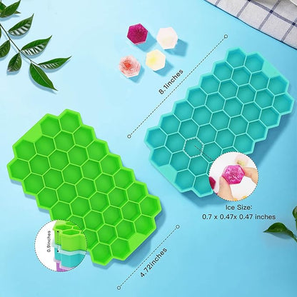Azyh Ice Cube Trays for Freezer, 3 Pack Ice Cube Tray
