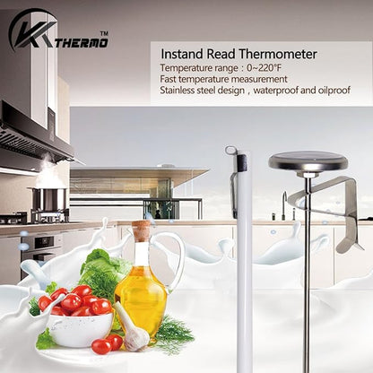 KT THERMO Instand Read 2-Inch Dial Thermometer,Best for The Coffee Drinks,Chocolate Milk Foam