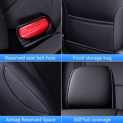 TTX LIGHTING Custom Fit Seat Covers for Toyota Corolla Cross L,LE,XLE 2022-2026 (Not for Hybrid) Faux Leather Corolla Cross Car Seat Covers Full Set Black