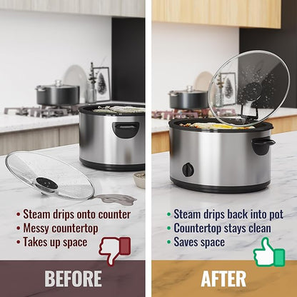 NiHome 2-Pack Slow Cooker Lid Holder Fit