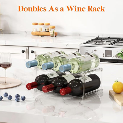 Lifewit Stackable Bottle Storage Organizer, Large Slot Water Bottle Tumbler Cup