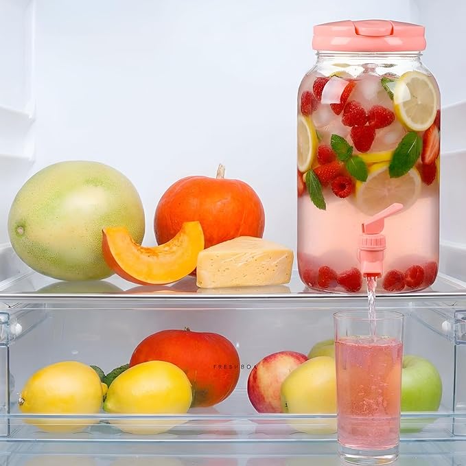 Havawish 2 Pcs 1 Gallon Plastic Beverage Dispenser