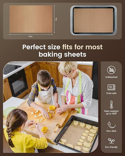 Parchment Paper Sheets, 9x13 In Non-Stick Precut Baking Parchment