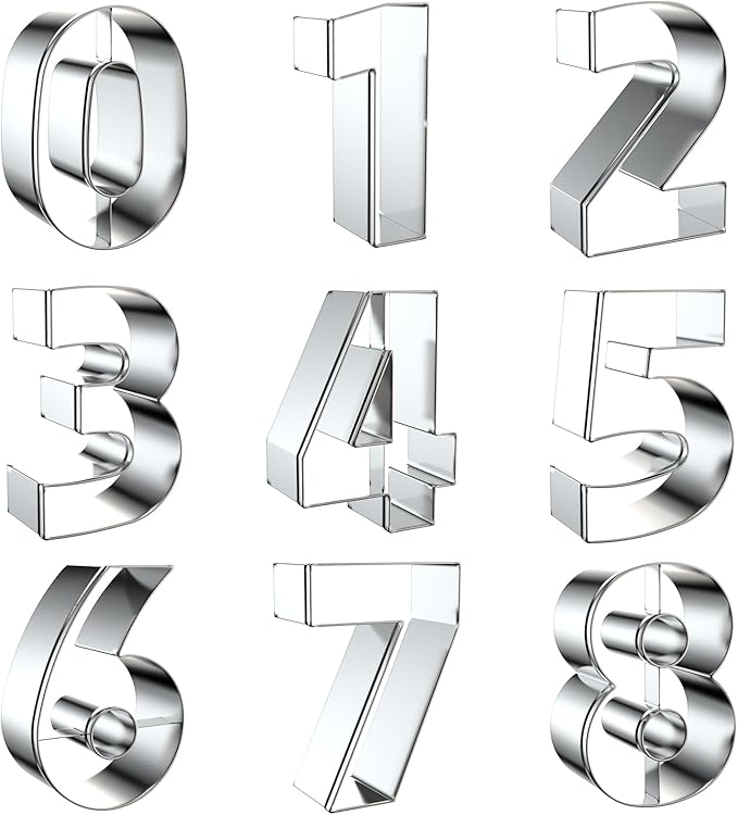 2 Inch Number Cookie Cutter Set