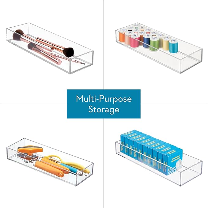 iDesign Plastic Makeup Drawer Organizer Tray