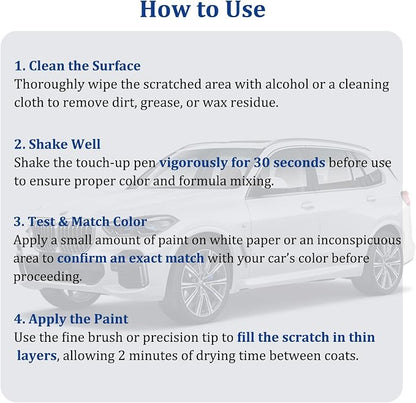 Granite Crystal Metallic PAU/LAU Touch Up Paint Compatible with RAM 2019-2024 1500/2500/3500, 2020-2024 Heavy Duty, 2-in-1 Scratch Repair Kit, Professional Color Match