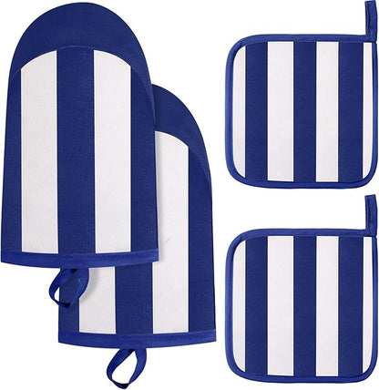 Reallnaive Oven Mitts and Pot Holders 4 Pcs Set