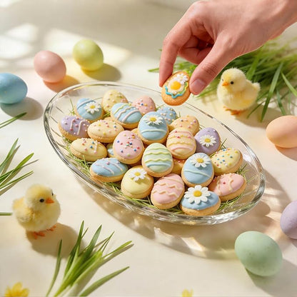 AIERSA Mini Egg Cookie Cutter, Round Small Easter Cookie Cutters, 1.2 Inch Tiny