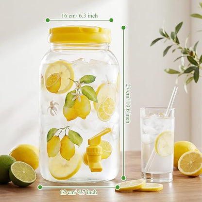 Havawish 2 Pcs 1 Gallon Plastic Beverage Dispenser