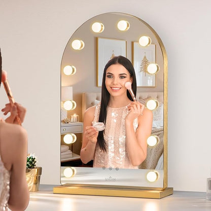 LUXFURNI Hollywood Mirror with Lights Makeup Mirror