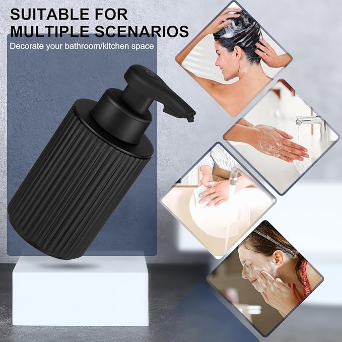 Automatic Soap Dispenser Liquid Touchless: 9oz Black Plastic