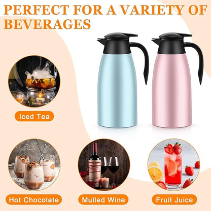 Norme 2 Pcs Thermal Coffee Carafe Insulated Stainless Steel Coffee Carafe