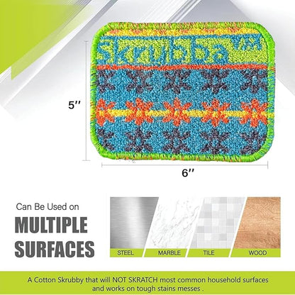 Wet-it! Skrubba 6-Pack Reusable Dish Scrubbers – Non-Scratch Scouring Pads