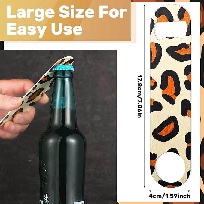 4 Pcs Flat Bottle Opener Heavy Duty Stainless Steel Bottle Opener Beer Flask