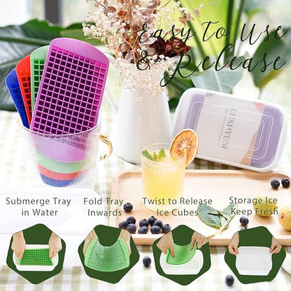 Mini Ice Cube Trays for Freezer