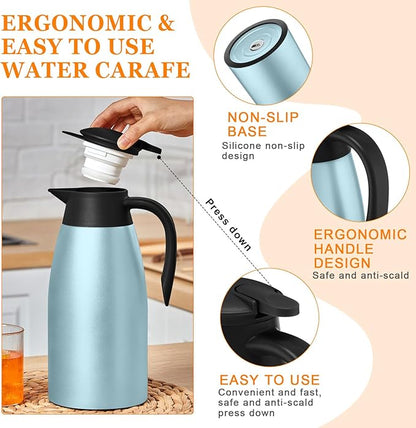 Norme 2 Pcs Thermal Coffee Carafe Insulated Stainless Steel Coffee Carafe