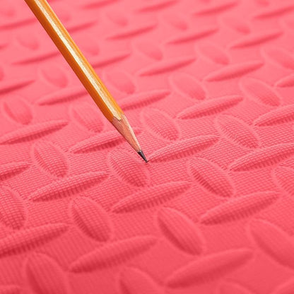 IncStores 1/2 Inch Thick Diamond Soft Foam Flooring Tiles | High-Density Interlocking Foam Tiles for Rugged Style in Your Home Gym, Playroom, and More | Red, 12 Tiles