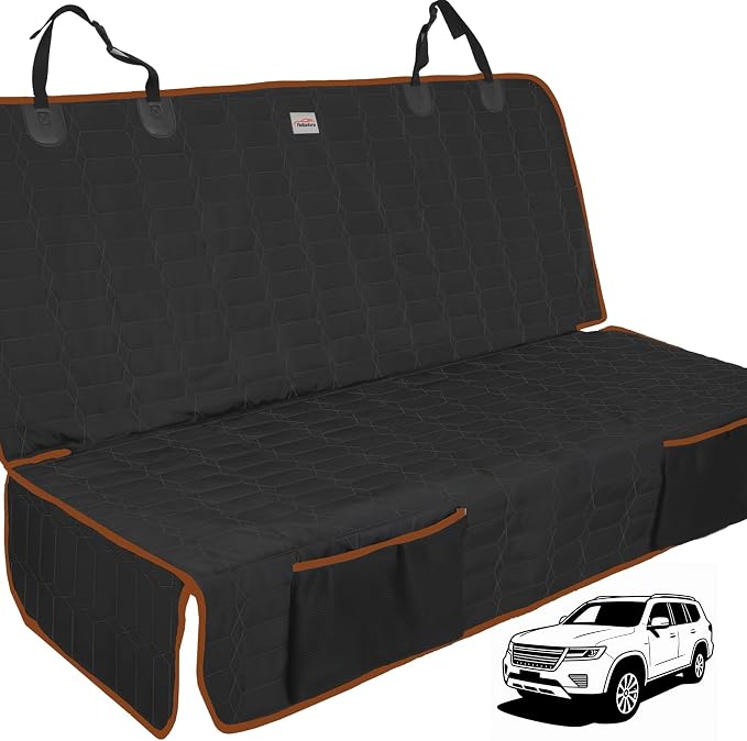 Reliadura Dog Seat Cover for Back Seat Waterproof Bench Seat Covers for SUV Washable Car Seat Covers for Dogs Non-Slip Pet Seat Cover for Back Seat Heavy Duty Protector for SUVs