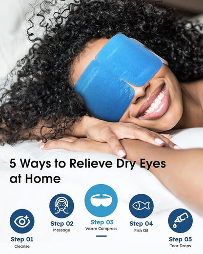 20 Packs Steam Eye Masks for Dry Eyes, Warm Compress Relief for Eye Fatigue & Puffiness, Sleep Heated Eye Mask, Disposable Travel Essentials, Spa Relaxation Gift Women, Party Favors Adults, Blueberry