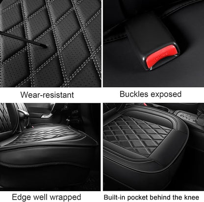 MIROZO Front Seat Covers for Tacoma,2PCS Leather Truck Seat Covers Waterproof Car Seat Covers Fits for 2024 2025 2026 Toyota Tacoma Crew Cab,Car Seat Protector Truck Tacoma (Black,2PCS Front)