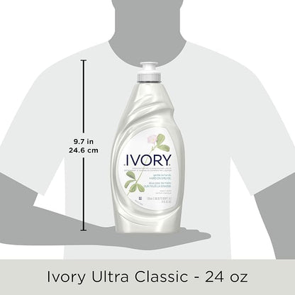 Ivory Dish Soap Original, 709mL/1.5pt/24fl oz, 3 PACK (10 Per master case)
