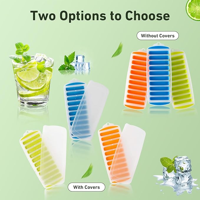 Lily's Home Silicone Narrow Ice Stick Cube Trays