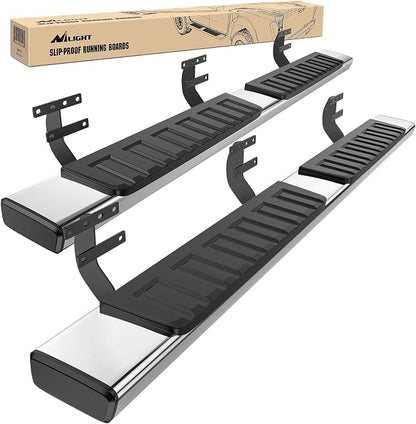 Nilight Running Boards Compatible with Dodge Ram 2019-2024 1500 New Body Style Crew Cab(Exclude 2019-2024 Classic) 6 Inch Side Step, 2 Years Warranty