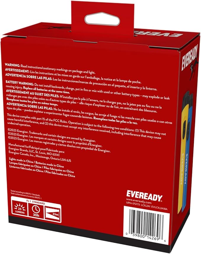 Eveready LED Flashlight (8-Pack) Bright Reliable Flashlights for General Purpose, Great for Camping, Car, Emergency Storm Power Outage Handheld Flashlight (Batteries Included)
