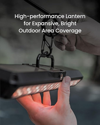 Claymore 3Face Pro L (Black) - Rechargeable Surface Area Camping Light for Trucks, Overlanding, Tents, Canopies, Outdoor Events, Street Vendors, Work Lighting, Long-Lasting Battery, Hanging Design