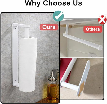 MONEER Kitchen Roll Holder Under Cabinet, Paper Towel Holder, Aluminum Alloy