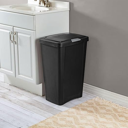 Sterilite 13 Gallon TouchTop Narrow Plastic Wastebasket