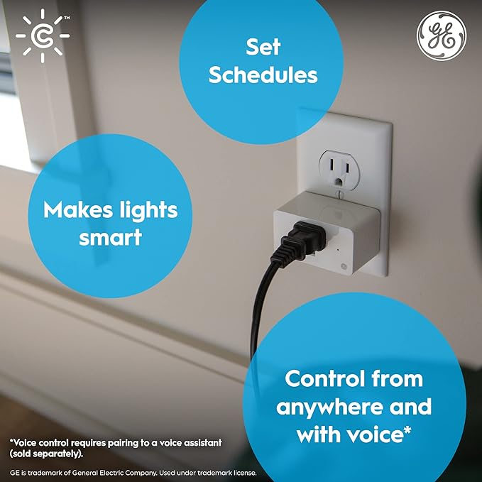 Cync Indoor Smart Plug, WiFi Outlet Socket, Voice Control Outlet, Matter
