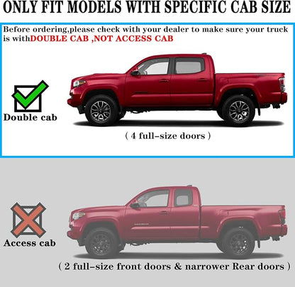 COMNOVA 6 Inches Running Boards Compatible with 2005-2023 Toyota Tacoma Double Cab, Running Boards & Steps for Tacoma (Black)