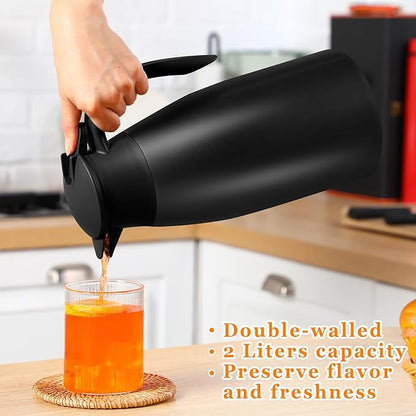 Norme 2 Pcs Thermal Coffee Carafe Insulated Stainless Steel Coffee Carafe