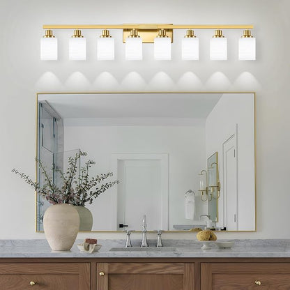 DIKAIDA 52inch Gold Bathroom Light Fixtures, Modern Bathroom Vanity Light