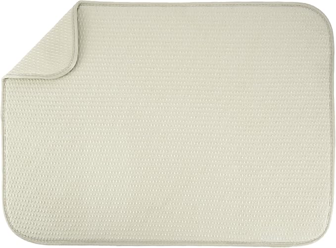 S&T INC. Dish Drying Mat XL, 18” x 24”, Absorbent Microfiber Kitchen Counter Mat