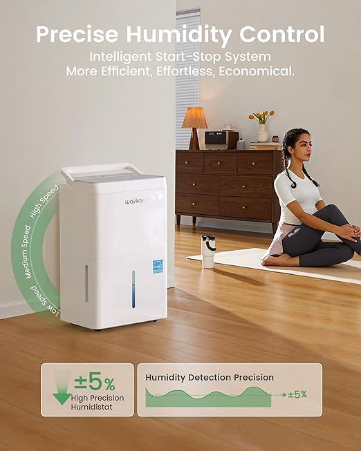 Waykar 5000 Sq.Ft 2025 Energy Star Dehumidifier