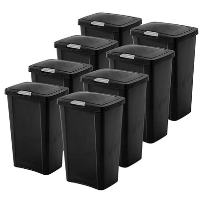 Sterilite 13 Gallon TouchTop Narrow Plastic Wastebasket