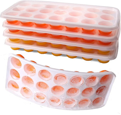 Ice Cube Trays with Lids BPA Free, Dishwasher Safe