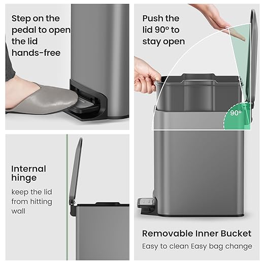Cesun Small Bathroom Trash Can