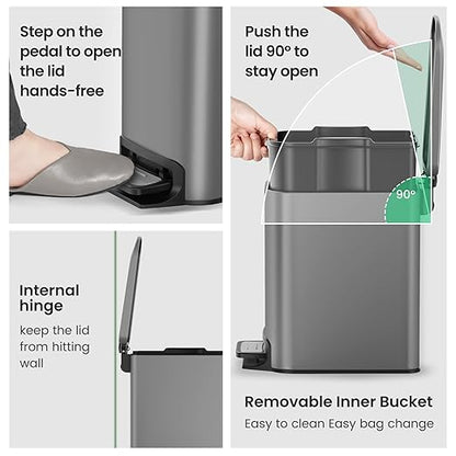 Cesun Small Bathroom Trash Can
