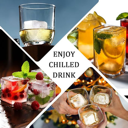 Large Ice Cube Tray for Whiskey: FDDBI Silicone Ice Cube Trays