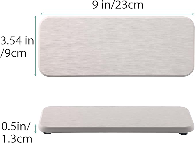 NiuYichee 2 Pcs Water Absorbing Stone Trays, Kitchen/Bathroom Sink Soap Dish