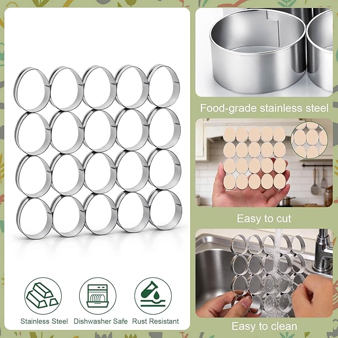 AIERSA Mini Egg Cookie Cutter, Round Small Easter Cookie Cutters, 1.2 Inch Tiny
