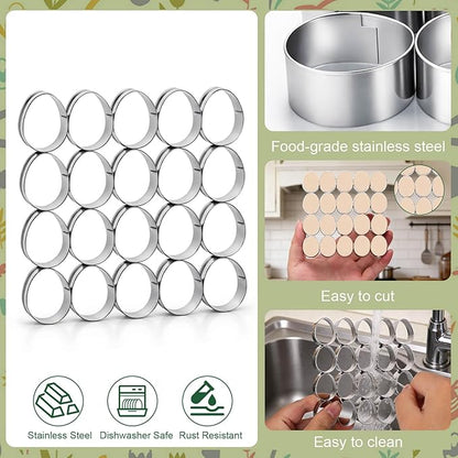 AIERSA Mini Egg Cookie Cutter, Round Small Easter Cookie Cutters, 1.2 Inch Tiny