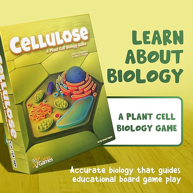 Cellulose: A Plant Cell Biology Game | Mensa Recommended Strategic & Entertaining Game to Learn Photosynthesis, DNA & Biochemistry | Educational STEM Board Game for Families, Students & Teachers