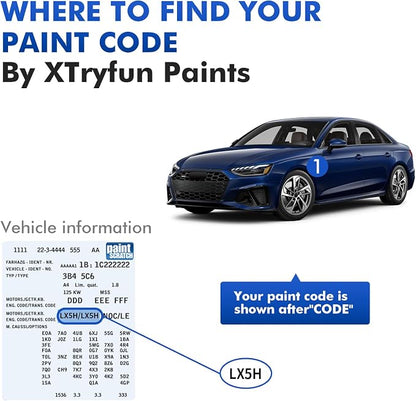 LZ7S Daytona Gray Touch Up Paint Compatible with Audi, DIY Car Paint Scratch Repair, Quick & Easy Fix Automotive Scratch Repair for Q3/Q5/Q7/Q8/A4/A5/A6/A7/A8/E-Tron/R8/TT